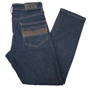 Fried Denim Mens 32/30 Slim Fit Dress Jeans Dark Wash Dinner Comfort